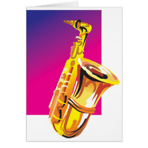 Cartão Saxofone jazzístico