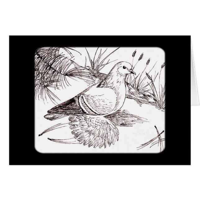 Cartão Saxon Field Pigeon (Frente horizontal)