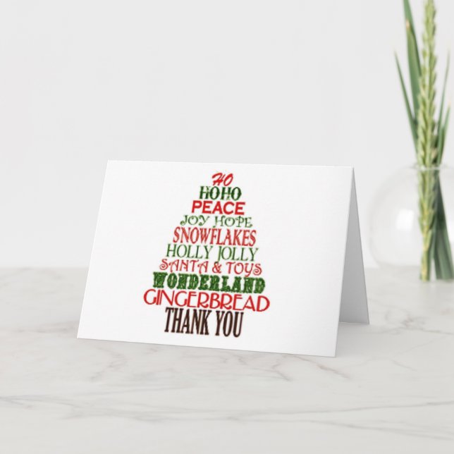 CARTÃO SAY MERRY CHRISTMAS TEACHER & THANK YOU CARD (Frente)