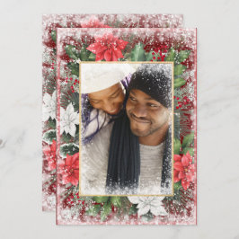 Cartão sazonal vermelho de Natal Feriado Natal