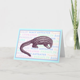 Cartão Scaly Anteater / Pangolin Greeting Card