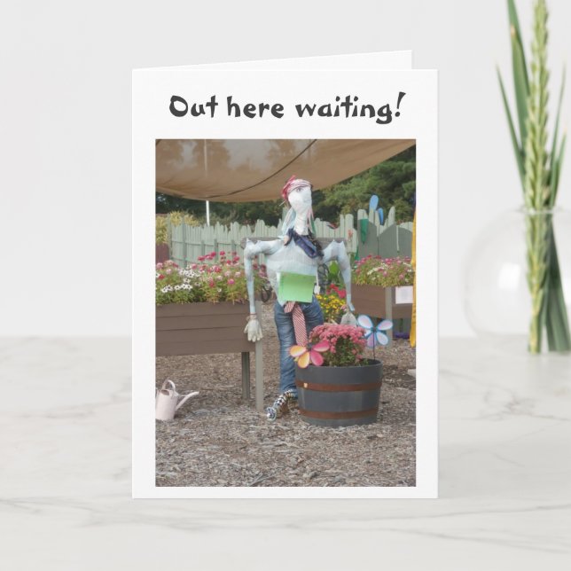 CARTÃO SCARECROW ESPERA OUVIR VOCÊ DIZER "AME VOCÊ" (Frente)