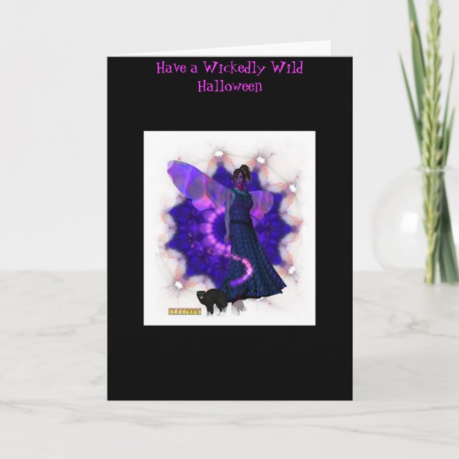 Cartão Scarey Faery Halloween (Frente)