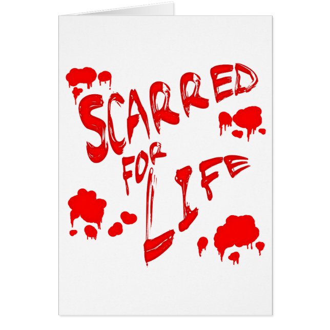 Cartão Scarred para a vida (Frente)