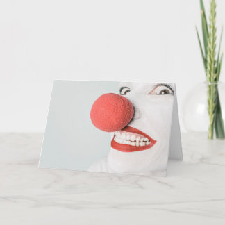 Cartão Scary Clown Face - Blank Greeting Card