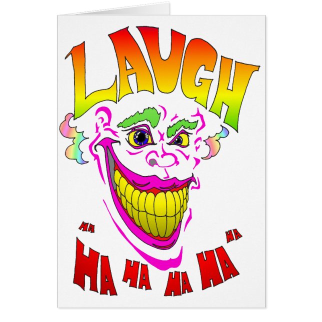 Cartão Scary Clown Laugh (Frente)
