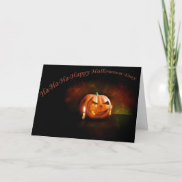 Cartão Scary Pumpkin Happy Halloween Day