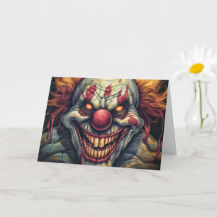 Cartão Scary Sideshow Circus Funhouse Halloween