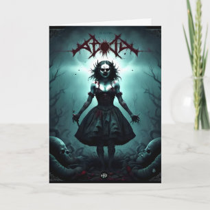 Cartão Scary Woman Halloween