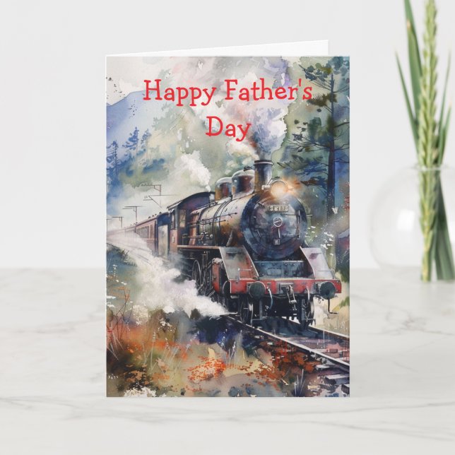 Cartão Scenic Landscape with Train (Frente)