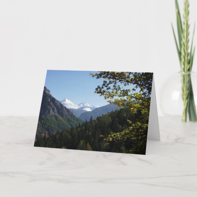 Cartão Scenic  Snowcapped Mountain (Frente)