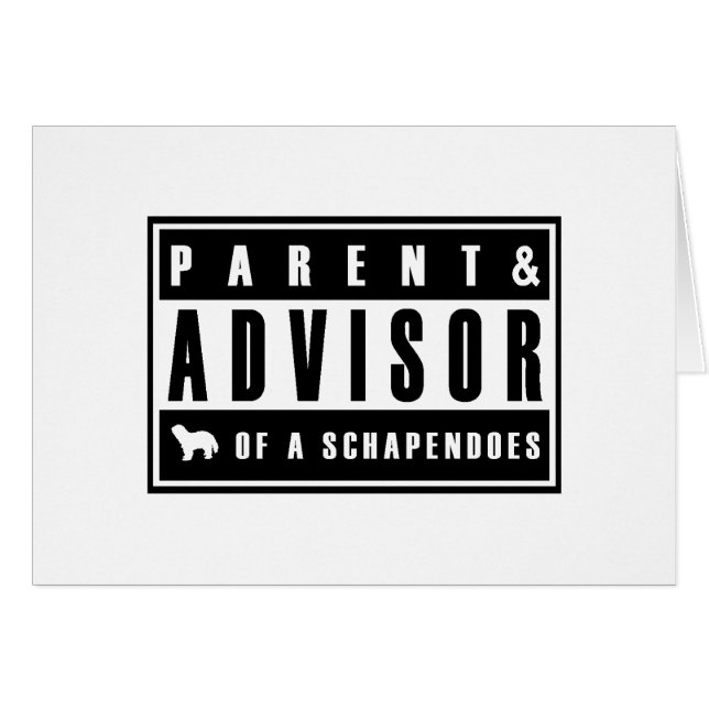 Cartão Schapendoes (Frente Horizontal)