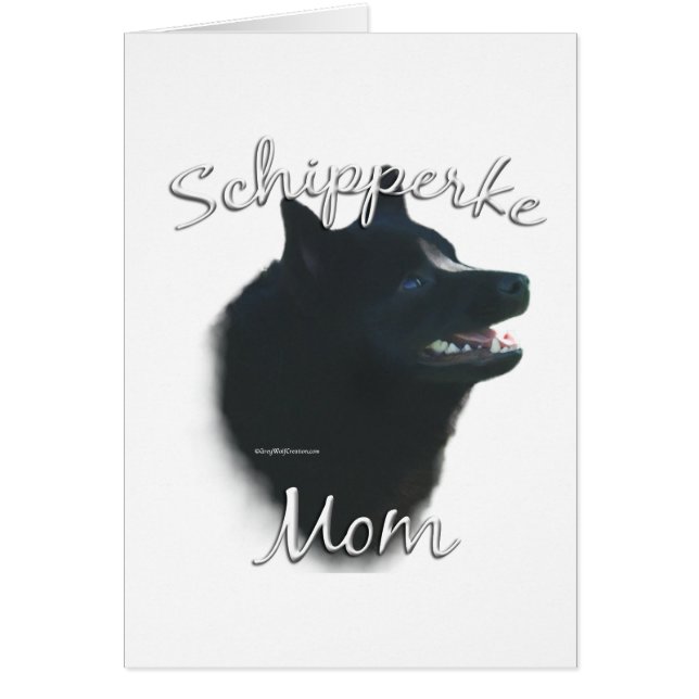 Cartão Schipperke Mãe 2 (Frente)