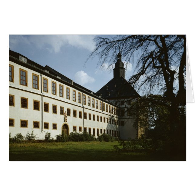 Cartão Schloss Friedenstein, Gotha, construída em 1643-54 (Frente Horizontal)