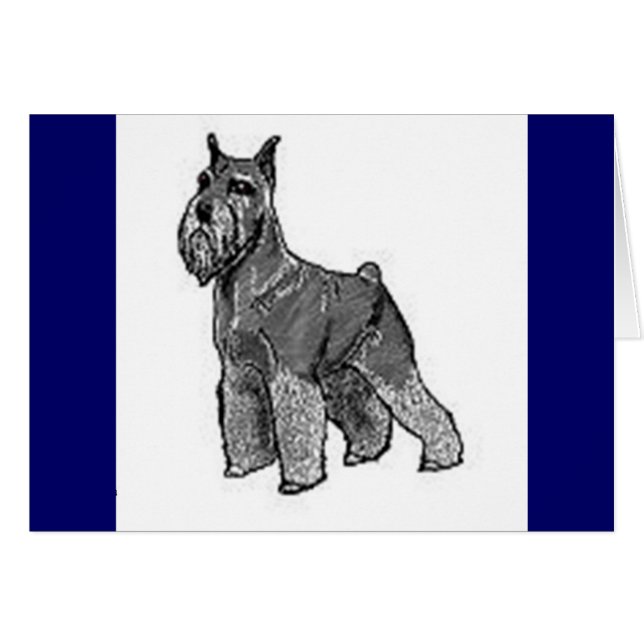 Cartão Schnauzer (Frente Horizontal)