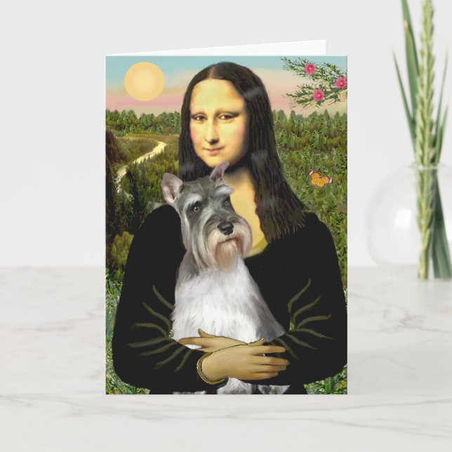 Cartão Schnauzer 11N - Mona Lisa (Frente)
