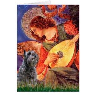 Cartão Schnauzer 12 - Mandolin Angel