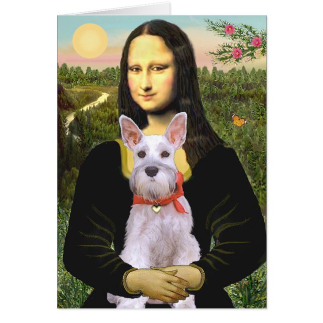 Cartão Schnauzer 9N - Mona Lisa (Frente)
