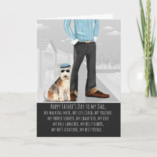 Cartão Schnauzer do Dia de os pais Cachorro Engraçado