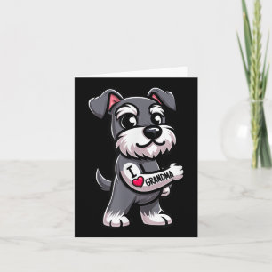 Cartão Schnauzer Eu Adoro Tatuagem De Cachorro Engraçado