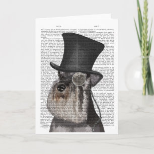 Cartão Schnauzer, Formal Hound and Hat