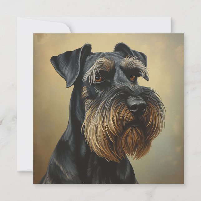 Cartão Schnauzer Gigante (Frente)