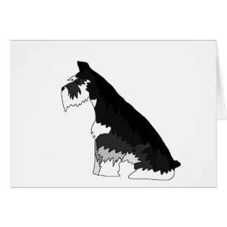 Cartão Schnauzer preto e de prata