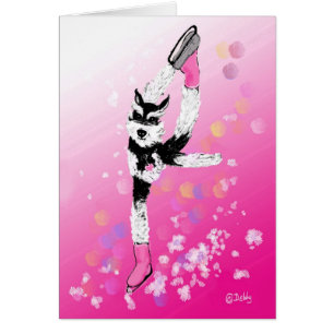 Cartão Schnauzers no gelo II