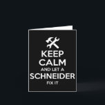 Cartão Schneider Funny Surname Birthday Family Tree Reuni<br><div class="desc">Schneider Funny Surname Birthday Family Tree Presente na Reunião</div>