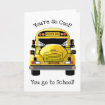 Cartão School Bus Personalized Greeting Card<br><div class="desc">Hand Painted School Bus Greeting Card
Personalize the message on card.
See my shop for matching accessories.</div>