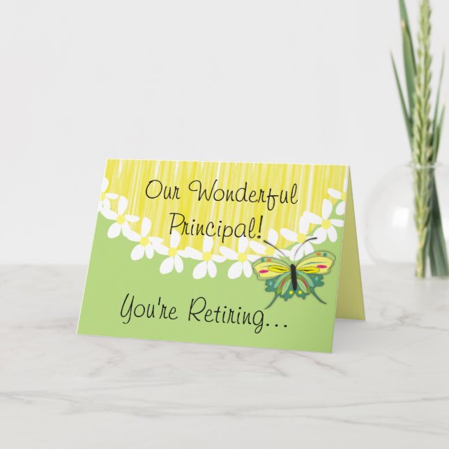 Cartão School Principal Retirement Card (Frente)