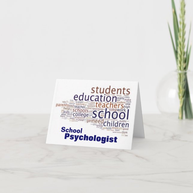 Cartão School Psychologist Note Cards (Frente)