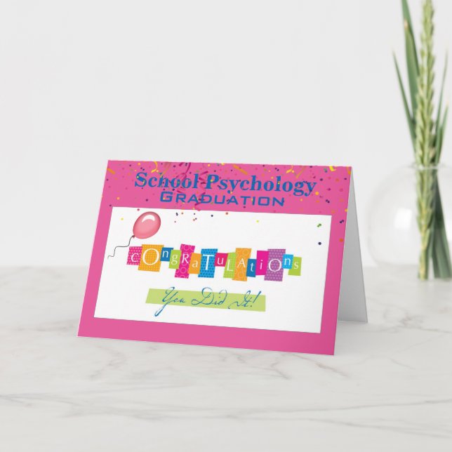Cartão School Psychology Graduation Card (Frente)