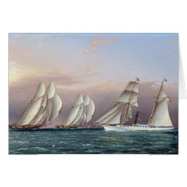 Cartão Schooners Dreadnwon e Columbia 1870