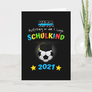 Cartão Schulkind 1. Klasse 2021 Einschulung Kind Fußball