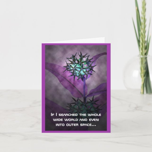 Cartão Sci Fi Alien Flower Appreciate You Note Card (Frente)