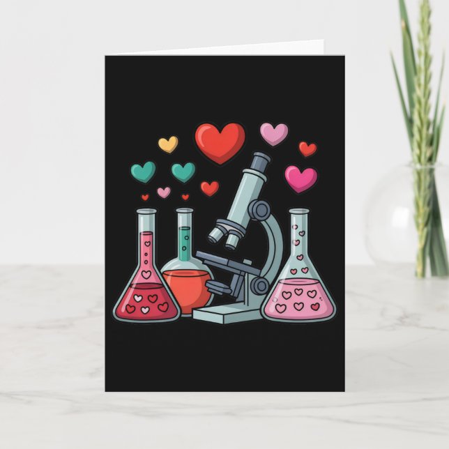 Cartão Science Love Hearts Stem Teacher Valentine  (Frente)