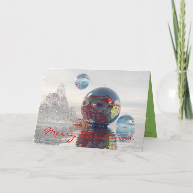 Cartão Scifi legal com bolos flutuantes (Frente)