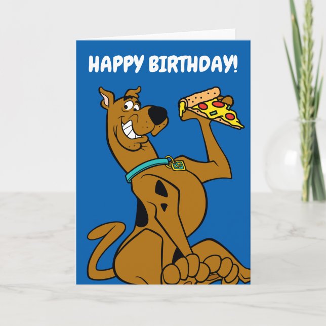 Cartão Scooby Doo Com Pizza Slice (Frente)