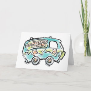 Cartão Scooby-Doo   Esboço da Máquina Misteriosa