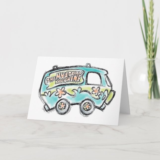 Cartão Scooby-Doo | Esboço da Máquina Misteriosa (Frente)