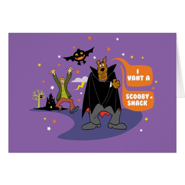 Cartão Scooby-Doo | I Vant a Scooby Snack (Frente Horizontal)