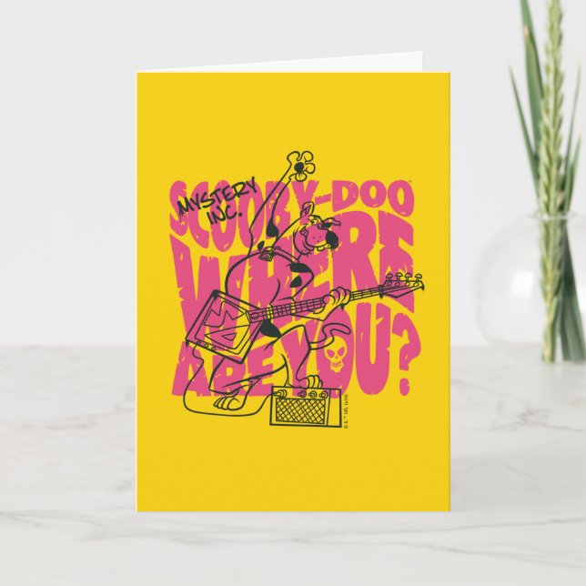 Cartão Scooby-Doo Onde Você Está Punk Guitar Riff (Frente)