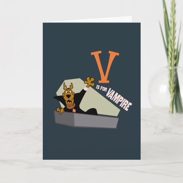 Cartão Scooby-Doo | V é de Vampiro (Frente)