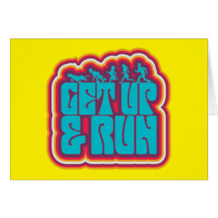 Cartão Scooby e o gráfico "Get Up & Run" da gangue