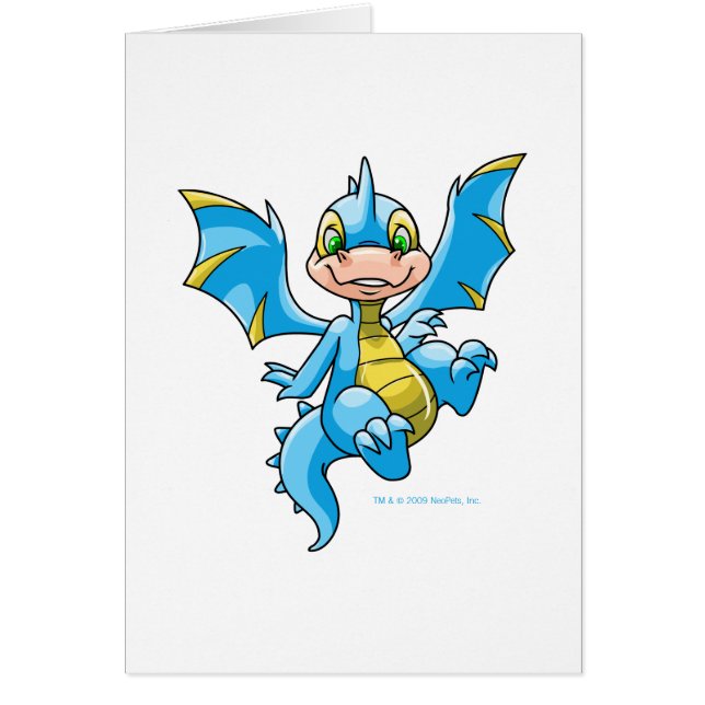 Cartão Scorchio azul curioso (Frente)