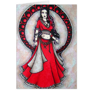Cartão Scorpio Belly Dancer Gothic Moon