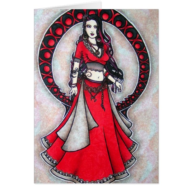 Cartão Scorpio Belly Dancer Gothic Moon (Frente)