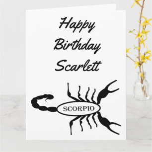 Cartão Scorpio Black Scorpion - Sinal de Estrela Personal