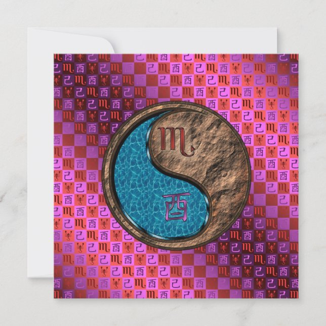 Cartão Scorpio & Earth Rooster (Frente)